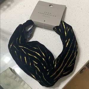 Gold and black headband